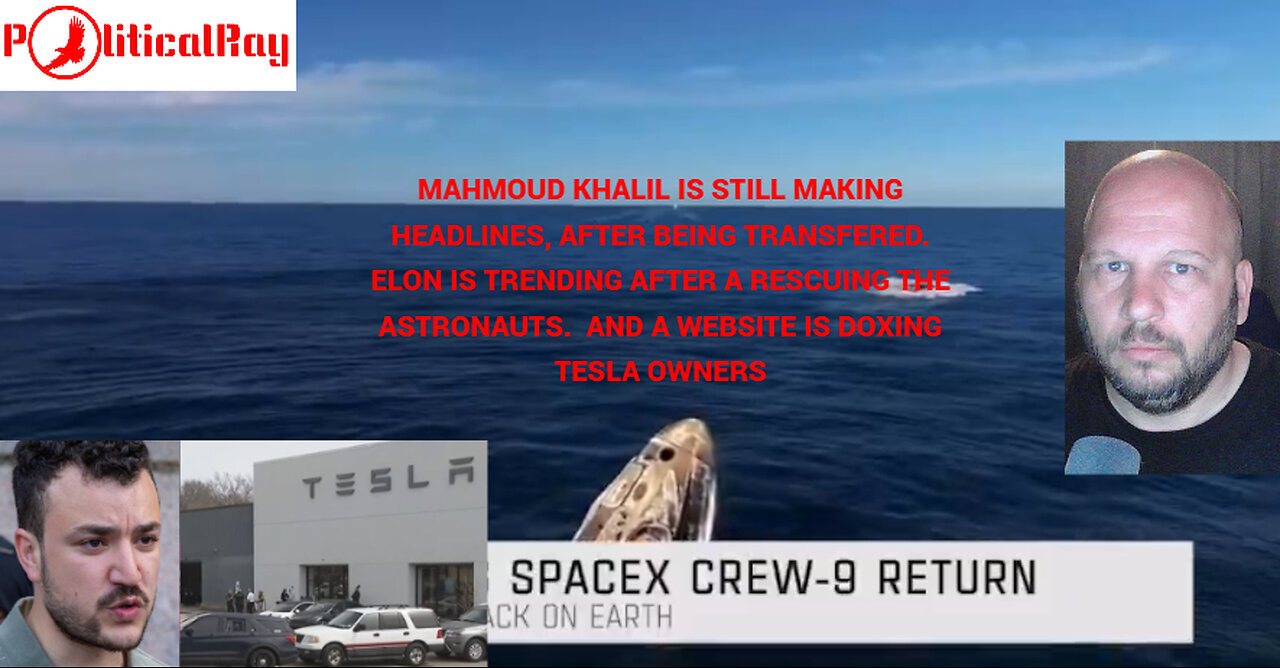Mahmoud is still in the news, and Elon rescues that astronauts that were stranded in space.