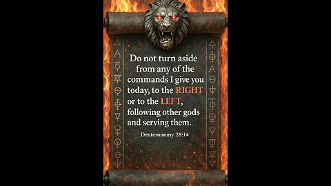 Do not turn aside to the LEFT or RIGHT