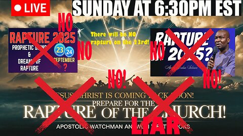 LIVE SUNDAY AT 6:30PM EST - NO RAPTURE on Tuesday! And the Muslim Jesus continued...