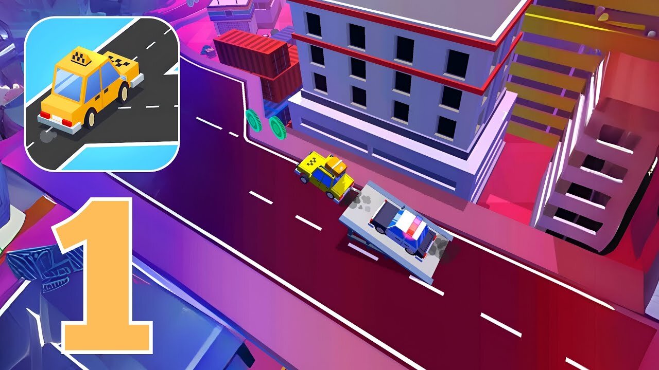 Taxi Run: Traffic Driver - Gameplay Walkthrough Part 1 - Level 1-20 (iOS, Android)