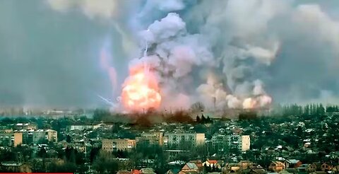 Ukrainian army destroyed Russian base with thousands of drones and large ammunition depot