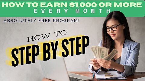 Step By Step On How To Earn $1,000 or More With No Experience!