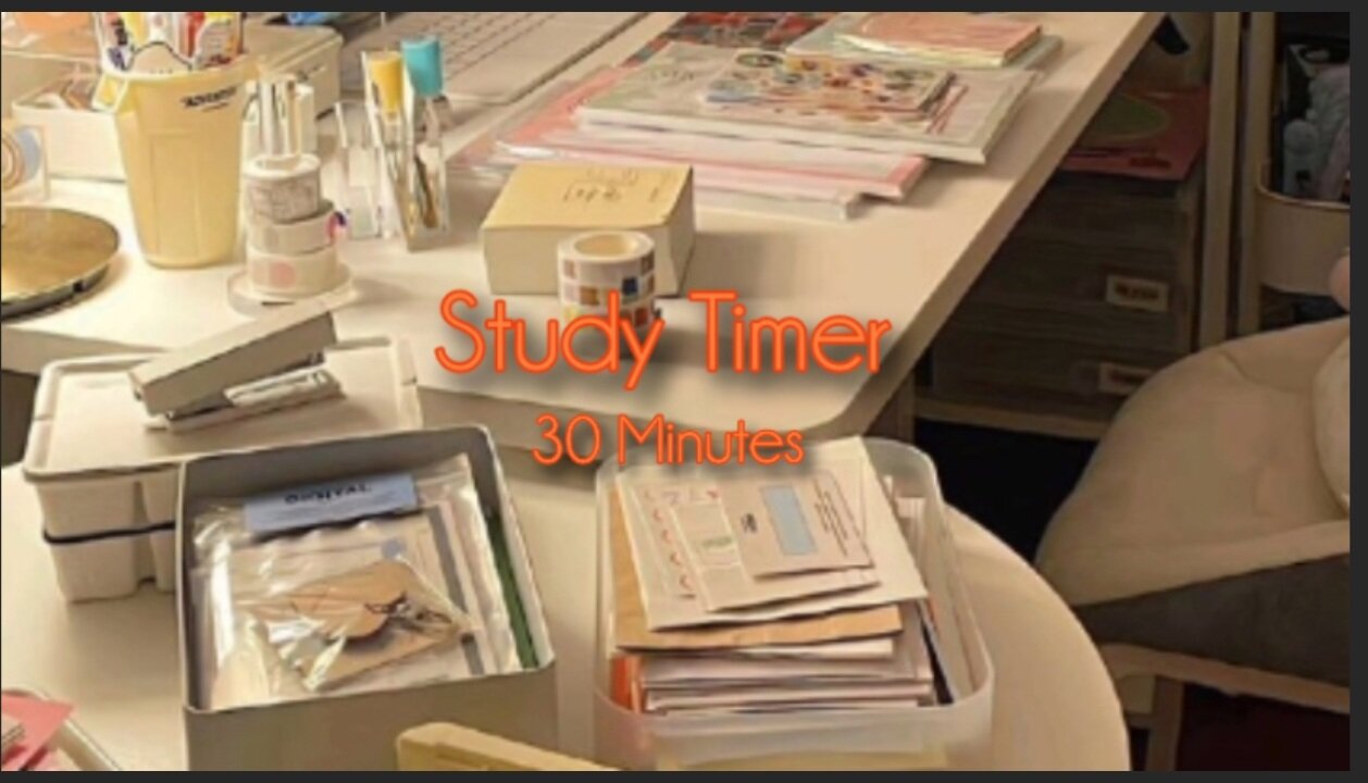 30 minute study timer with clock sound