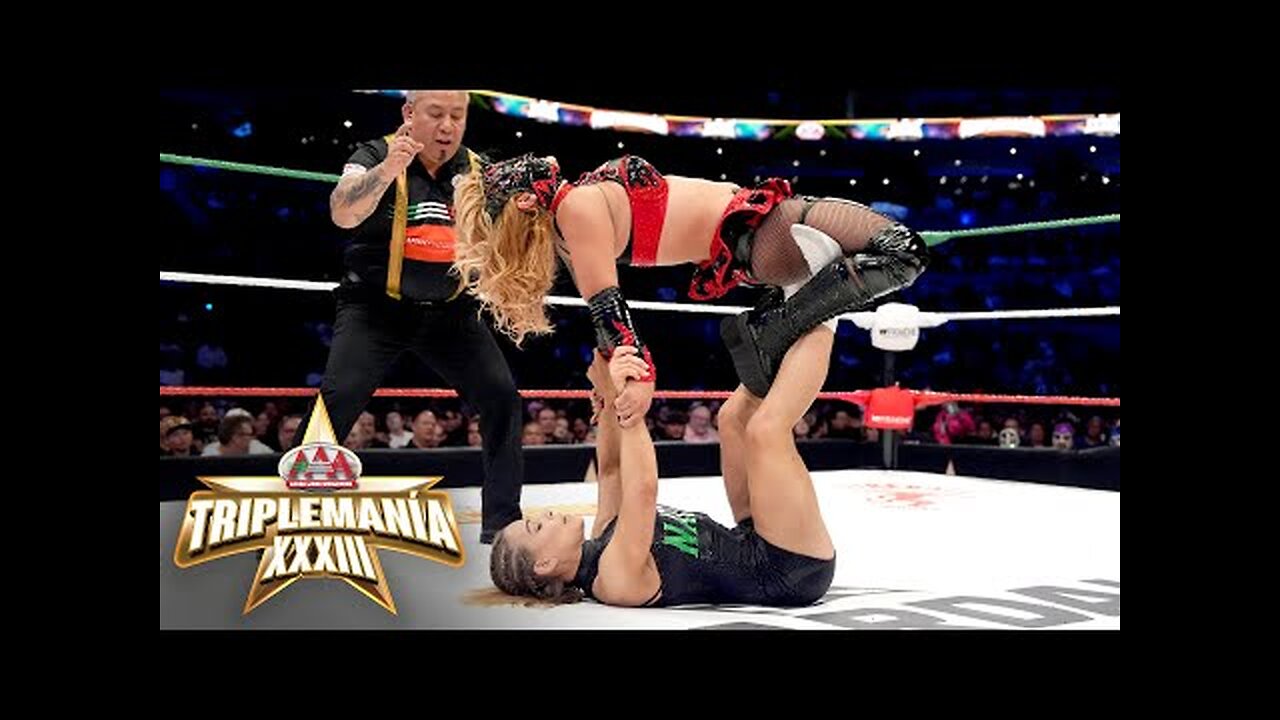 Flammer vs. Natalya vs. Faby Apache Reina de Reinas Title Match Triplemanía XXXIII highlights - WWE