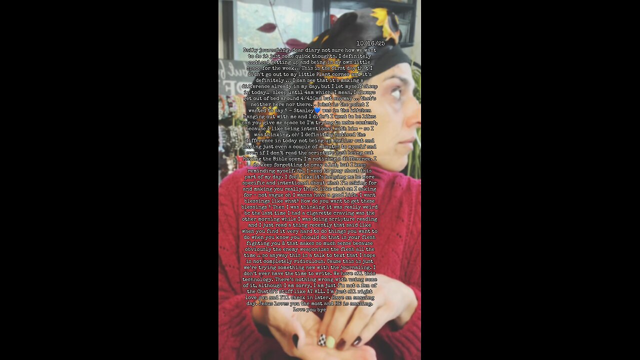 DEAR DIARY 10/16/25