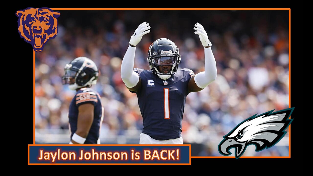 Jaylon Johnson is BACK! l Bears Week 13 Pre Game vs Eagles l Da Bears With Dark