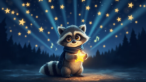 🌟 The Night the Stars Came Closer | Magical Raccoon Story Song ✨