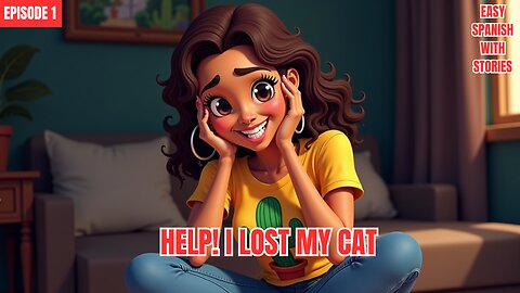 Easy Spanish for beginners level A1–A2 | ¿Dónde está mi gato? (Where is my cat?) 🐱