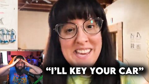 She keys cars with Trump stickers