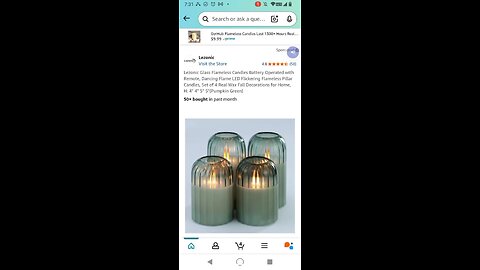 Lezonic Glass Flameless Candles Battery Operated with Remote