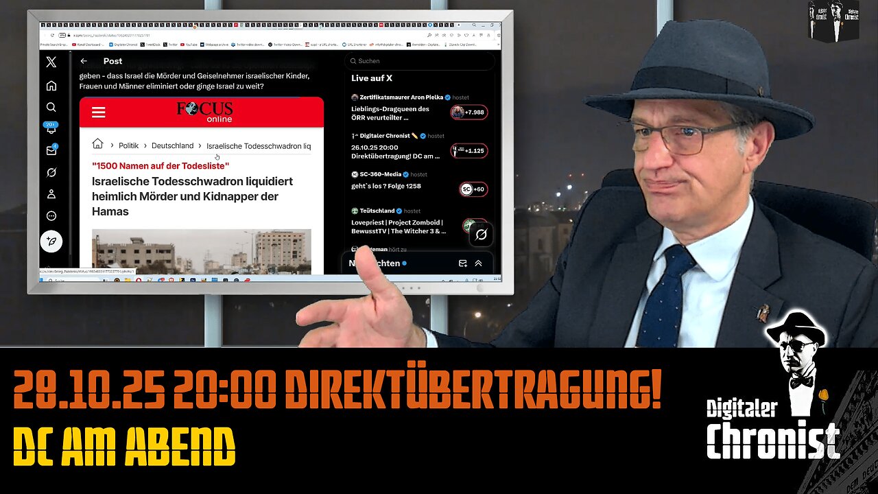 Aufzeichnung vom 28.10.25 Direktübertragung! DC am Abend