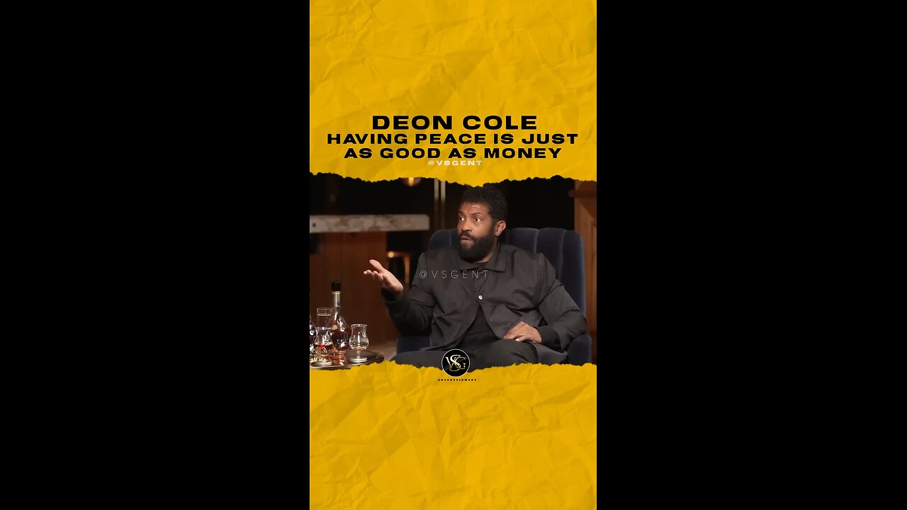@deoncole Having peace is just as good as money