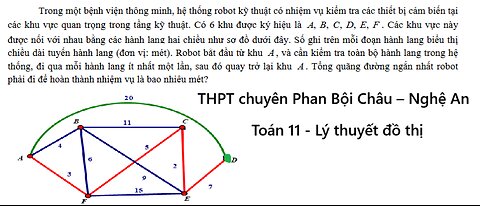 Toán 11: Trong một bệnh viện thông minh, hệ thống robot kỹ thuật có nhiệm vụ kiểm tra các thiết
