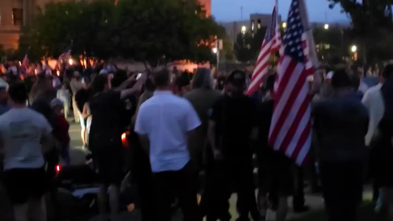 Liberal Rides Through Charlie Kirk Vigil on Scooter - Yelling "F*ck Charlie Kirk; Gets Beat-down