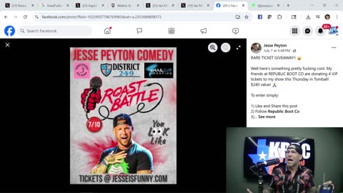 Comedian Jesse Peyton live in studio