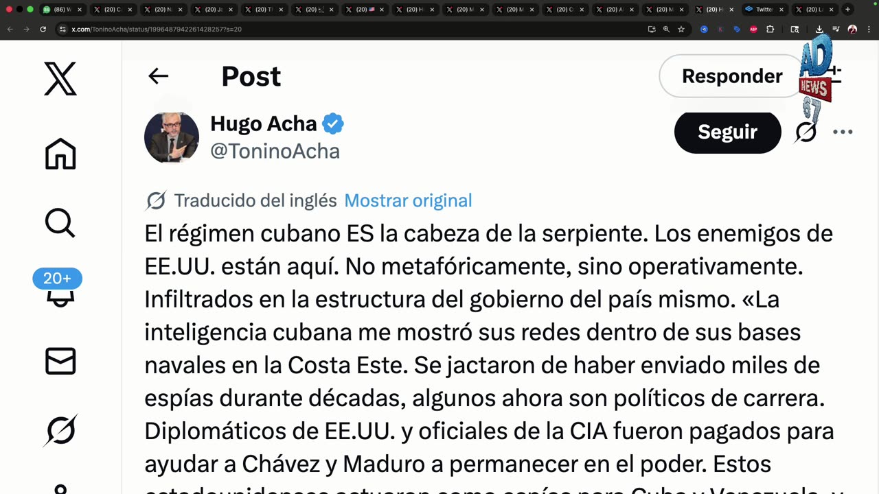 12/05/2025 Trump vs comunismo.