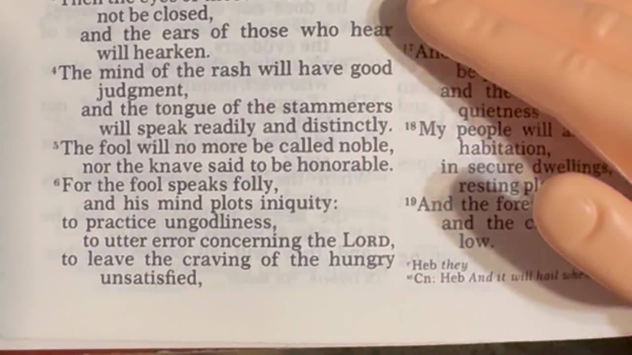 Tuesday read time with SPH featuring Isaiah 32 verses 1 to 6. #holybible