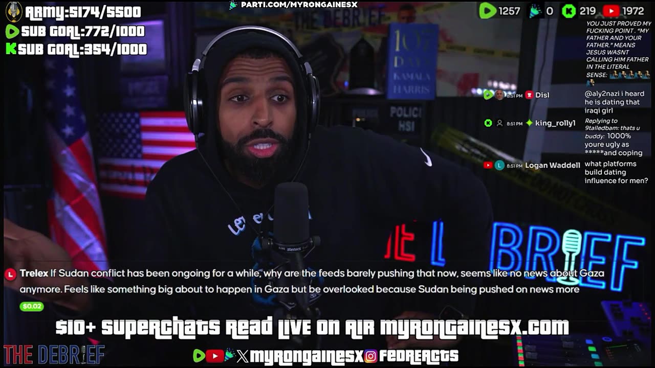 Myron on Sudan, twitter not being real and building an audience.