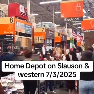 Anti-Ice Protests in Los Angeles Home Depot