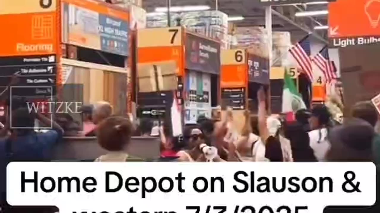 Anti-Ice Protests in Los Angeles Home Depot