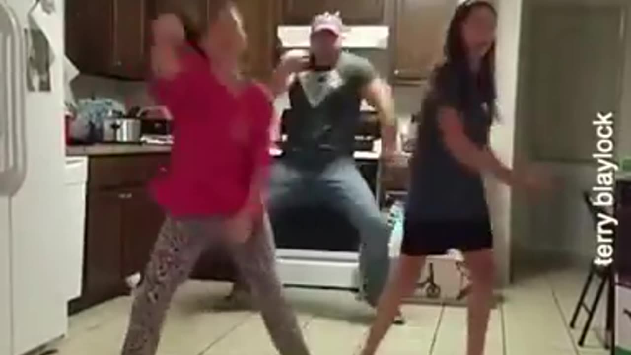 Dad Video Bombs Girls Live Dance Feed