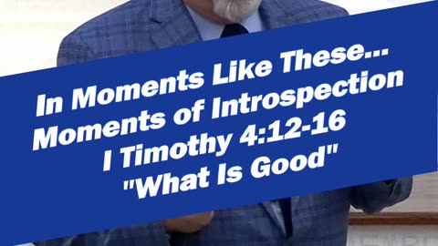 "Test All Things; Hold On to What is Good" - The Goal of Introspection