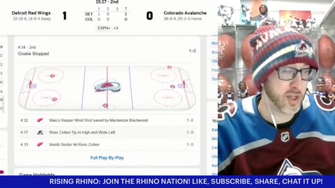 Detroit Red Wings vs Colorado Avalanche: NHL Live Play by Play and Watch Party