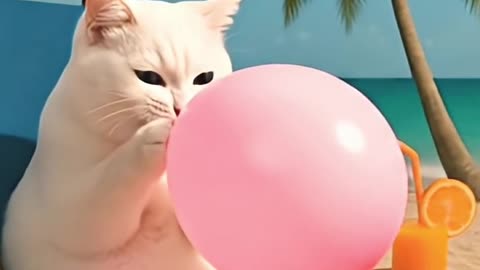 Cat and Crab Balloon Trouble 🐱🎈🦀 | Funny AI Short