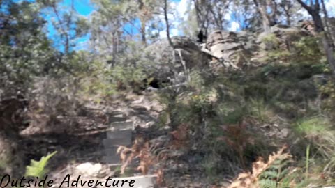 Hiking a high mountain