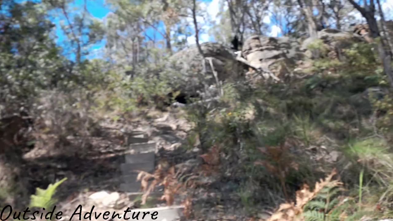 Hiking a high mountain