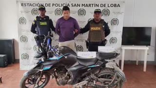 CAPTURA DE HOMBRE CON UNA MOTO ROBADA