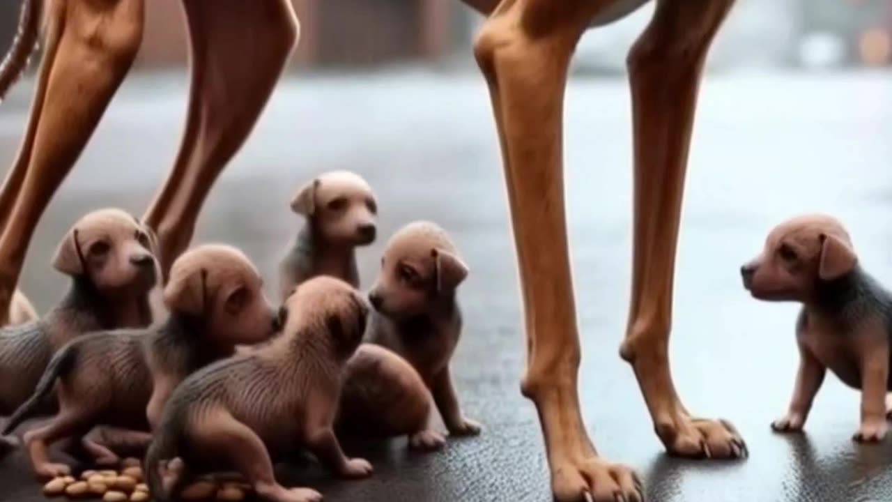 Many puppies left behind. #ai #cat #funny #dog #lovecat #catlike #comedy