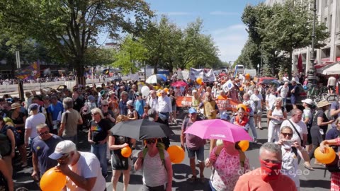 Der Demozug durch Berlin am 1. August 2020, Demo 1.8.2020