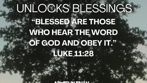 Walk in His ways and see His promises fulfilled.