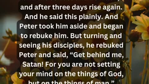 Journey of faith and spiritual growth Mark 8:31-33 Daily Bible Verse