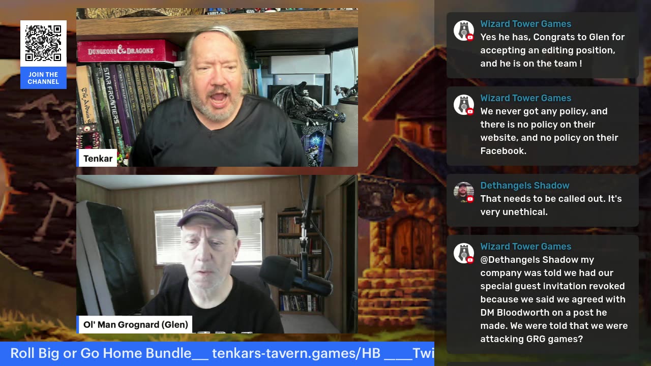 Tavern Chat Live! Sunday, July 13th @ Noon ET