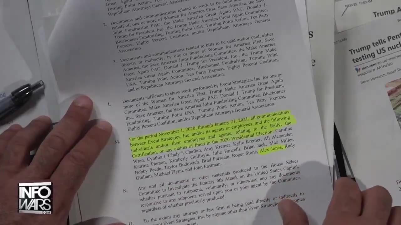 🚨BREAKING EXCLUSIVE: Alex Jones' Name Pops Up AGAIN In New Arctic Frost Document Dump!