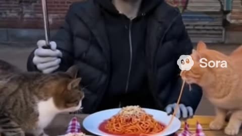 Cats act romantic - Sora 2 AI VIDEO