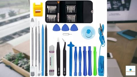 Electronics Screen Opening Pry Tool Repair Kit with Steel and Carbon Fiber Nylon Spudgers,
