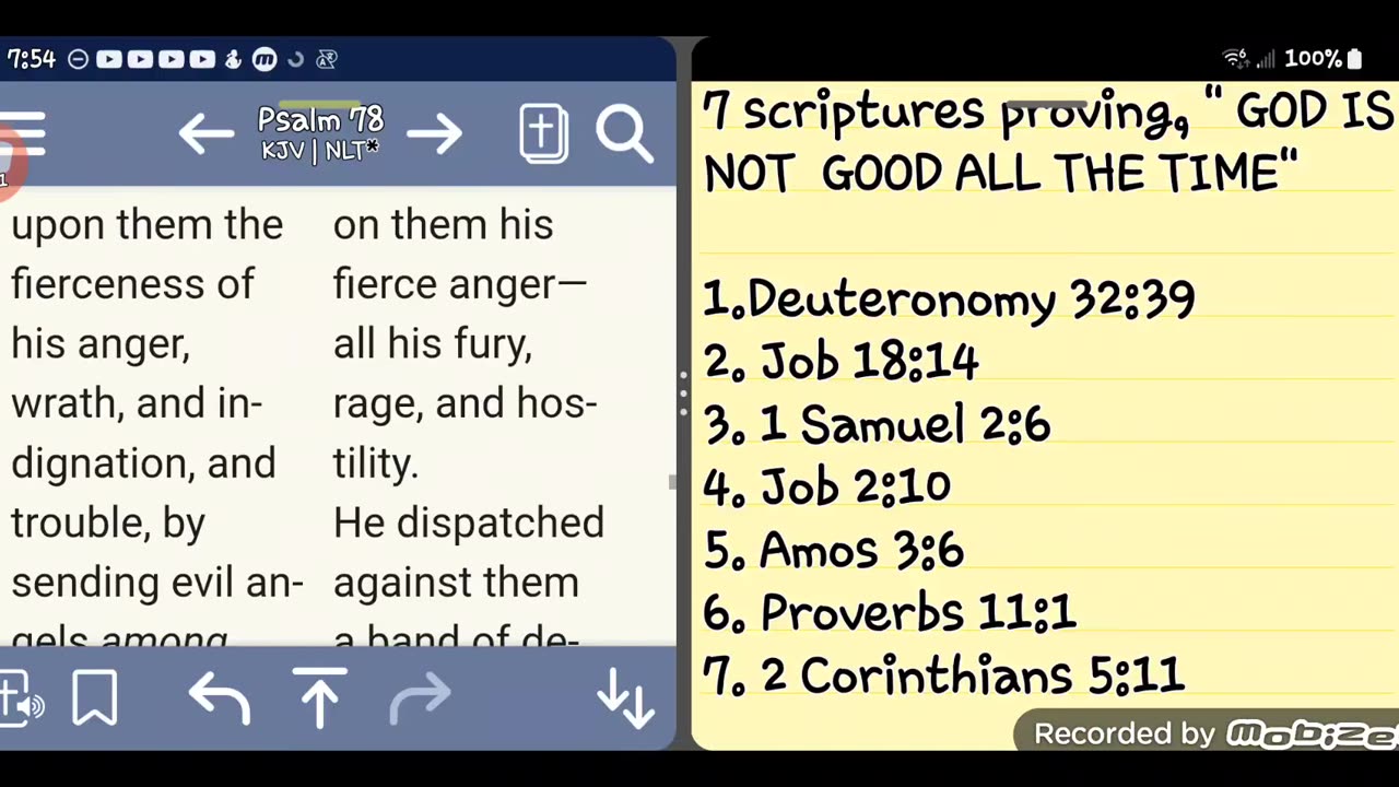 7 scriptures proving, " GOD IS NOT GOOD ALL THE TIME"