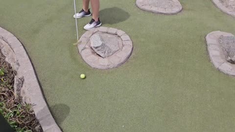 Mini golf at Club Mykonos for the first time!