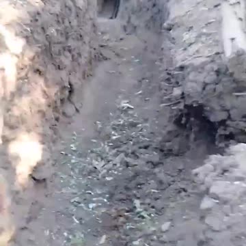 Last One Standing in Massive Russian Trench Complex After Bombing Run