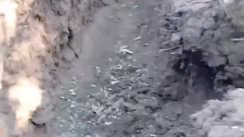 Last One Standing in Massive Russian Trench Complex After Bombing Run