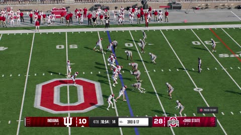 EA Sports College Football 25 Ohio State Dynasty Year 1 Game 11 Indiana Vs Ohio State CPU Vs CPU