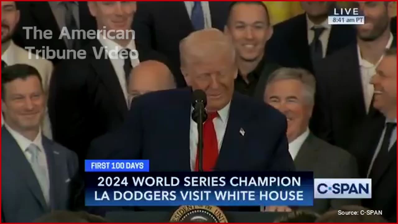 WATCH: Trump Makes the LA Dodgers Crack Up with Hilarious Crack at Adam Schiff