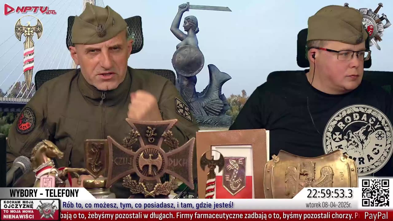 WYBORY - TELEFONY. Wt. 8.4.2025r. W. Olszański, M. Osadowski Rodacy Kamraci NPTV.pl