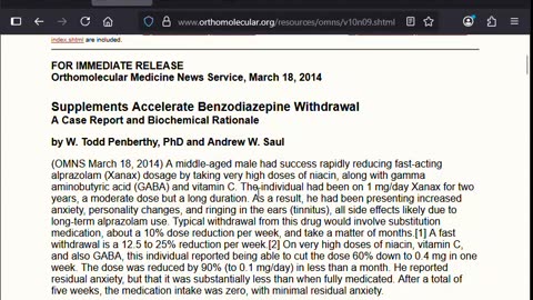 Quick Withdrawal from Anti-Depressant & Anti-Anxiety Meds with Niacin, Vitamin C, and GABA