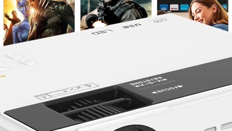 TMY Mini Projector, Upgraded Bluetooth Projector with Screen, 1080P
