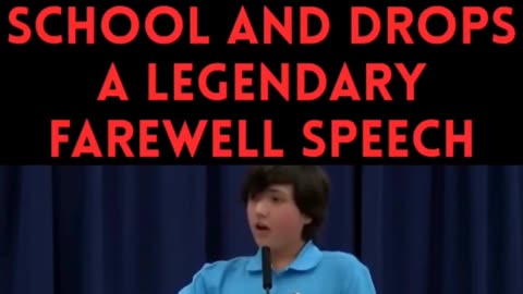 Legendary Farewell Speech from A Future Leader.