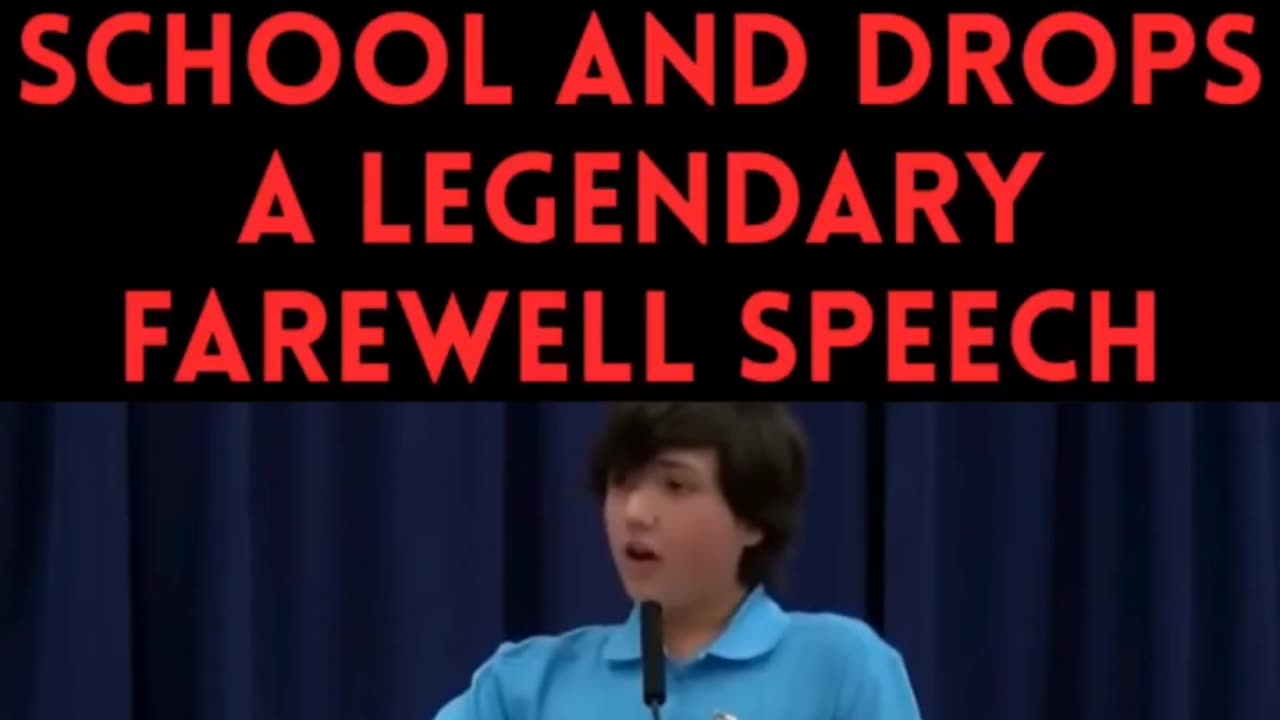 Legendary Farewell Speech from A Future Leader.